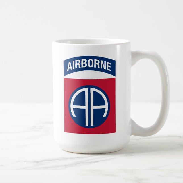 Caneca De Café 82.a Divisão Aerotransportada Insignia Veterano Mi (Direita)