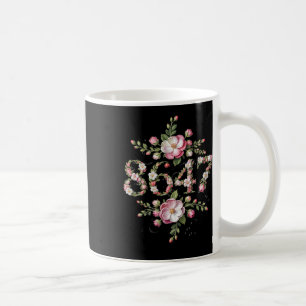 Caneca De Café 8647 Sutil Anti Trump 8647 Floral Estilo Boho