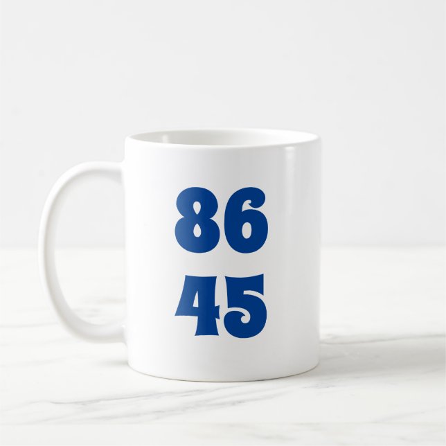 Caneca De Café 86 45 Derrube Trump em 2020 (Esquerda)