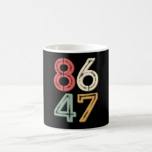 Caneca De Café 86 47 Anti Trump Vintage Estilo Retro dos Anos 80