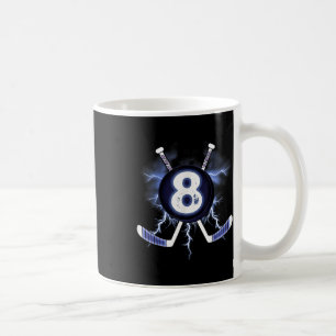 Caneca De Café 8.º Aniversário - Presente de Hóquei no Gelo de 8