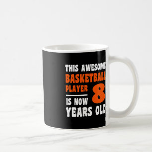 Caneca De Café 8 anos Feliz 8.º Aniversário Basquete 8.º Aniversá