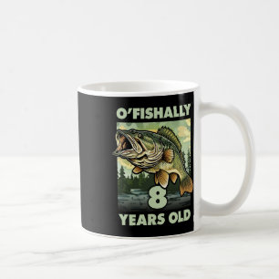 Caneca De Café 8 anos Pescador O'fishally 8 pescando 8º aniversár