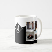 8 Colagem de Fotos Instagram Preto Monograma