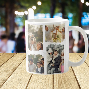 Caneca De Café 8 Foto: Moderna Elegante Collage Family Love C