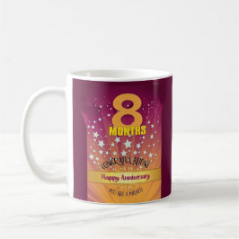 Caneca De Café 8 Meses de Recuperação Personalizada Aniversário N