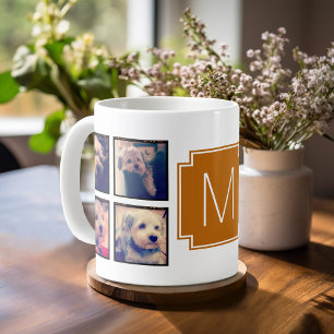 Caneca De Café 8 Molduras de Colagem de Fotos Instagram Quadradas