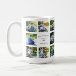 Caneca De Café 8 Pai de Colagem de Fotografias Padre Keepsael