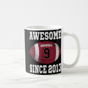 Caneca De Café 9º Aniversário do Jogador de Futebol de 9 Anos Vin