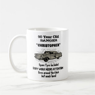 Caneca De Café 90 Birthday Banger - Carro vintage do Amor