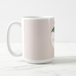 Caneca De Café 90 Birthday Watercolor Floral Elegante Rosa Rosa