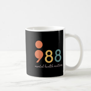 Caneca De Café 988 Saúde Mental Por Semicolon Prevenção Suicida
