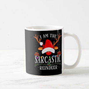 Caneca De Café 99 Eu Sou A Rena Sarcástica Uni-adultos Preto Co