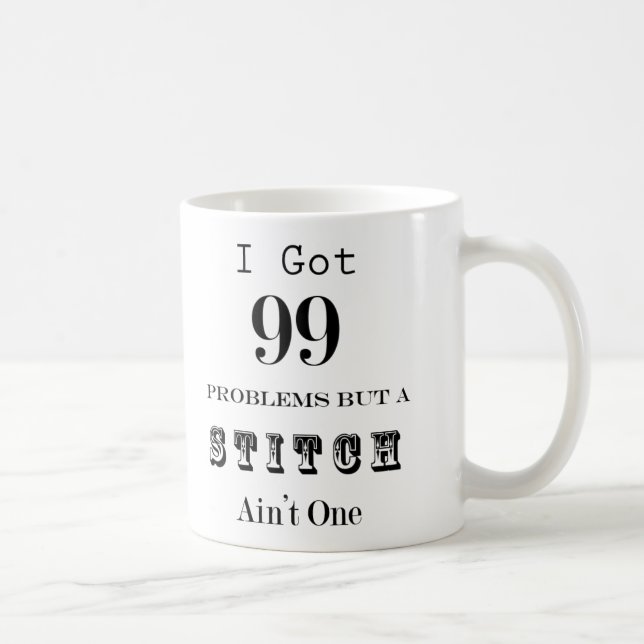 Caneca De Café 99 Problems Knitter's Mug (Direita)