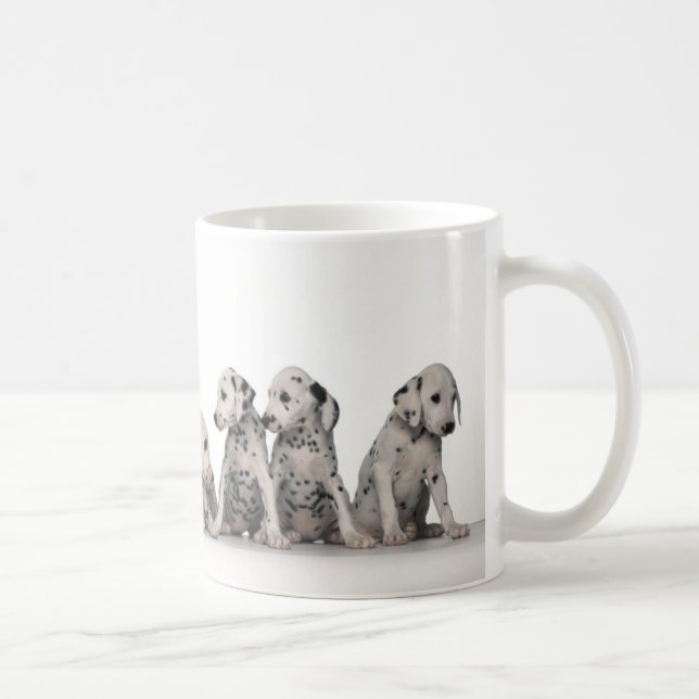 Caneca De Café 9 filhotes de cachorro Dalmatian adoráveis (Direita)