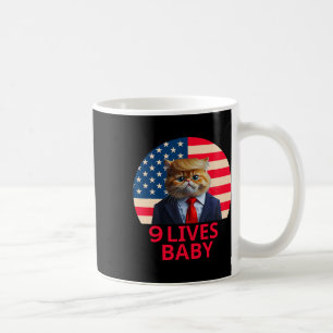 Caneca De Café 9 Vidas Pelo Gato Trump 2024 Vitória Vencedor Trum