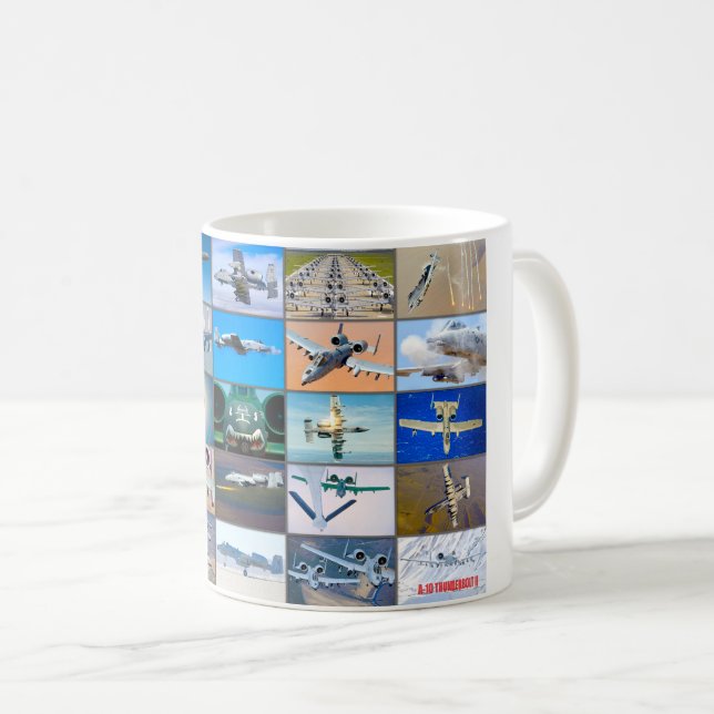 Caneca De Café A-10 THunderBOLT II "MONTAGE" (Frente Esquerda)
