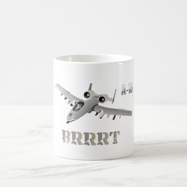 Caneca De Café A-10 Warthog Jet Aircraft BRRRT (Centro)