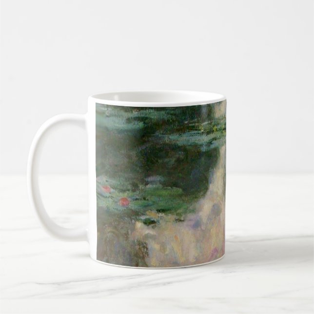 Caneca De Café A ÁGUA ESTÁ EM PINK VERDE POND, por Claude Monet (Esquerda)