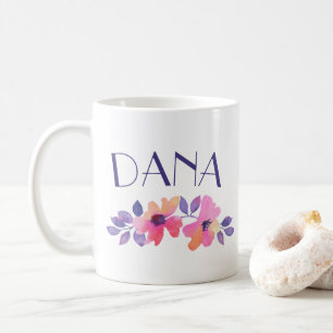 Caneca De Café A aguarela conhecida personalizada floresce o caf