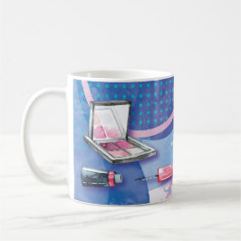 Caneca De Café A aguarela do monograma compo os lábios do