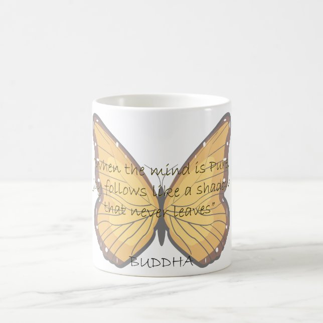 Caneca De Café A alegria clássica é uma mente pura (Centro)