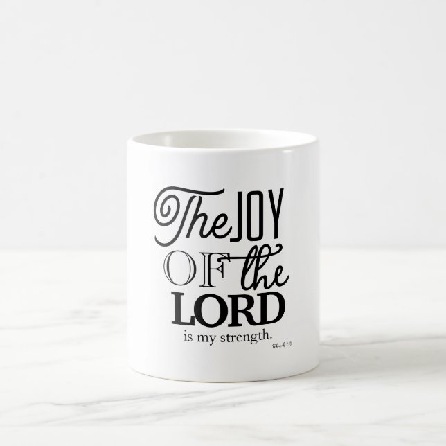 Caneca De Café A Alegria Do Senhor É A Minha Força (Centro)