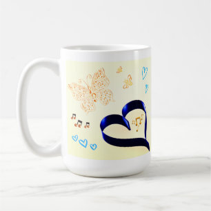 Caneca De Café A Alegria Importa - Gato Musical - Borboleta & Abe