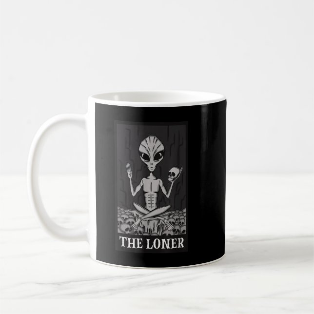 Caneca De Café A Alienígena Engraçada do Dia das Bruxas Mais Long (Esquerda)