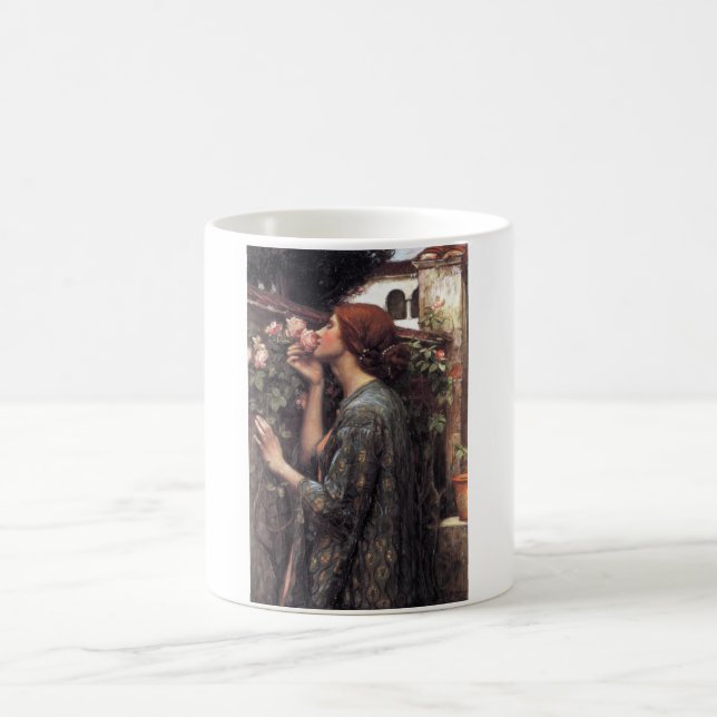 Caneca De Café A Alma da Rosa (por John William Waterhouse) (Centro)