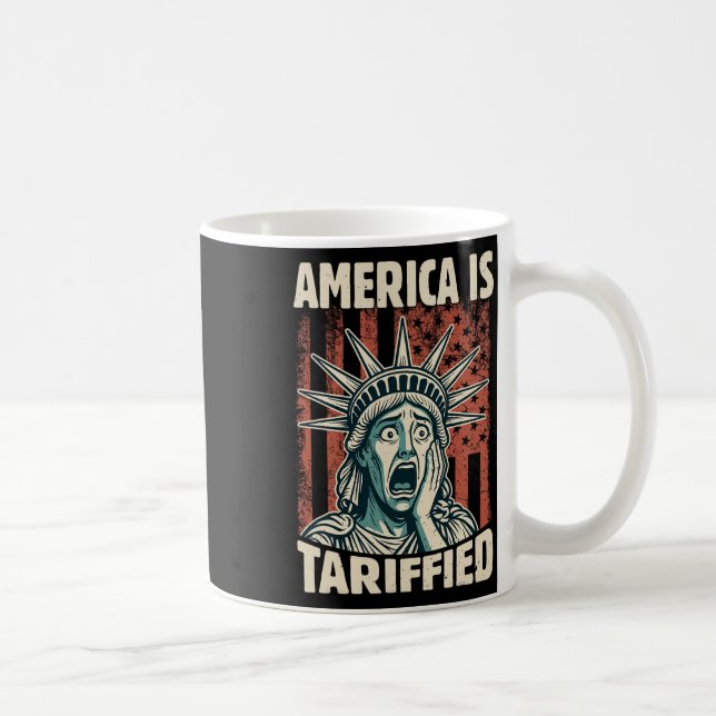 Caneca De Café A América Engraçada É Tão Tarifa Tão Tarifada (Direita)