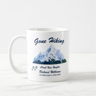 Caneca De Café A aposentadoria foi caminhando montanhas de neve f