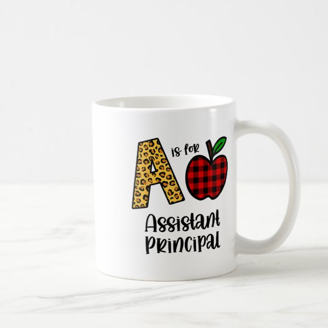 Caneca De Café A Apple A É Para A Escola De Estância Principal De (Direita)
