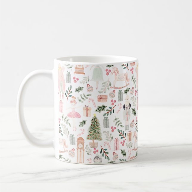 Caneca De Café A Aquarela de Feriado do Noz (Esquerda)