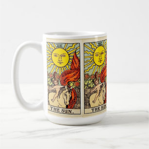 Caneca De Café A Arte da Carta de Tarot O Sol Vintage Rider-Wai