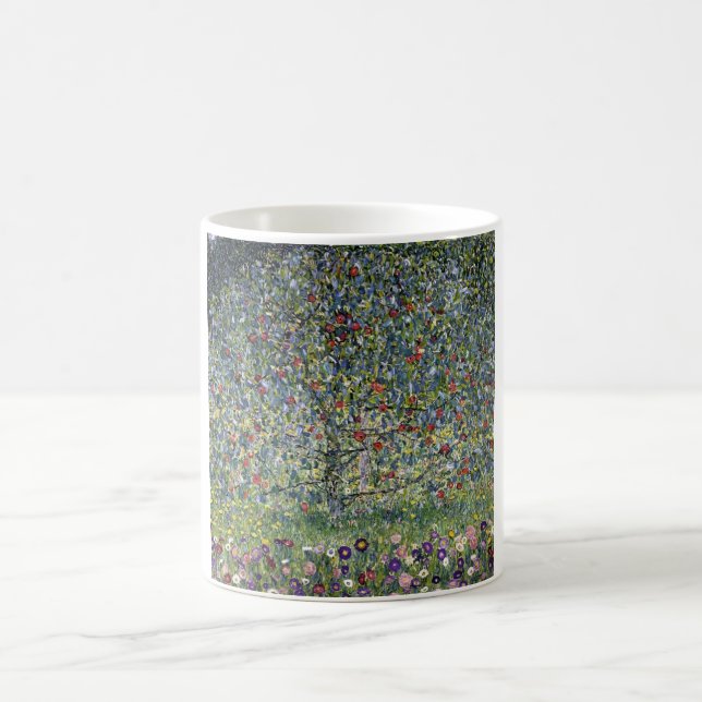 Caneca De Café A Árvore Apple (por Gustav Klimt) (Centro)