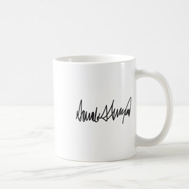 Caneca De Café A Assinatura Donald John Trump (Direita)