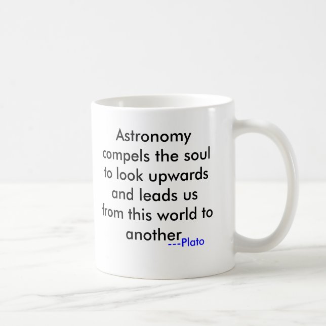 Caneca De Café A astronomia obriga a alma para olhar ascendente (Direita)