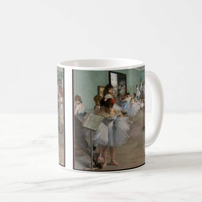 Caneca De Café A Aula de Dança por Edgar Degas (Frente Esquerda)