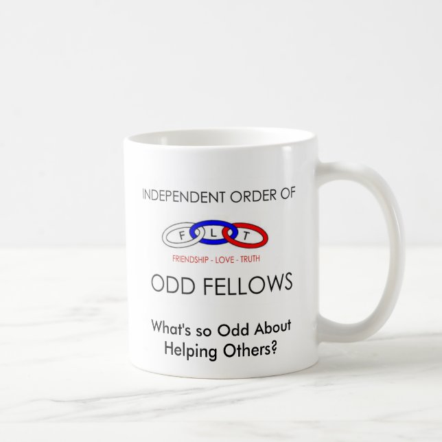 Caneca De Café A BANDEIRA de IOOF, o que é AboutHelping tão impar (Direita)