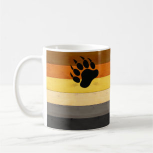 Caneca De Café A bandeira do Orgulho Urso de SlipperyJoe madeira