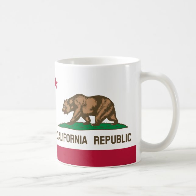 Caneca De Café A bandeira do urso - bandeira dos Estados da (Direita)