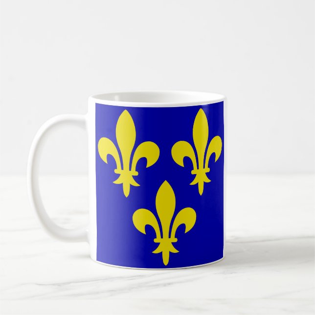 Caneca De Café A Bandeira Medieval da França (Esquerda)