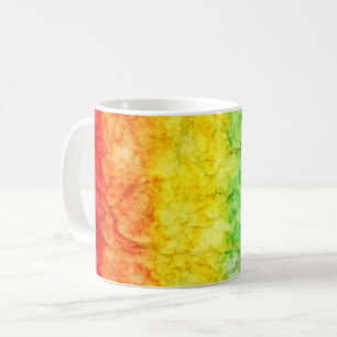 Caneca De Café A bandeira tie-dye da SlipperyJoe com arco-íris pr