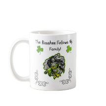 A Banshee Segue Minha Família! Folclore Mug Irland