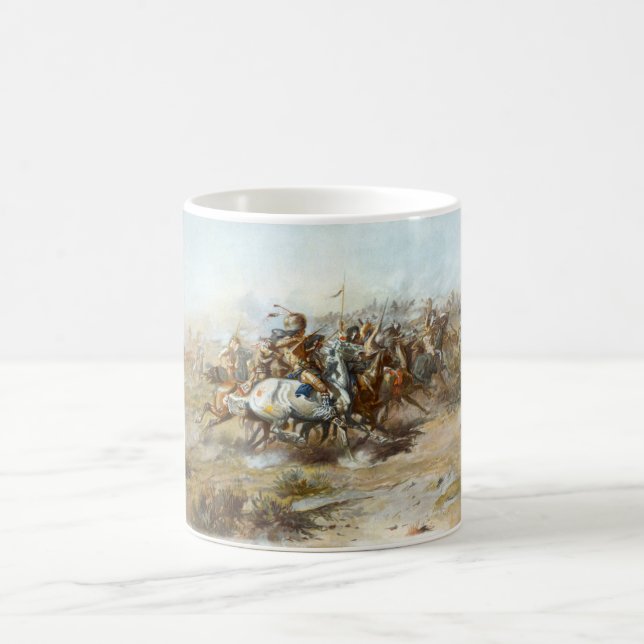 Caneca De Café A batalha de Custer contra Charles Marion Russell (Centro)