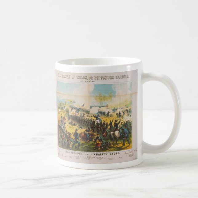 Caneca De Café A batalha de guerra civil da aterragem de Shiloh (Direita)