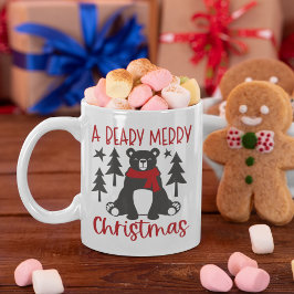 Caneca De Café A Beardy Merry Christmas Cute Bear