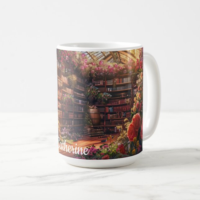 Caneca De Café A Biblioteca Aconchegante (Frente Esquerda)