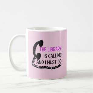 Caneca De Café A biblioteca está chamando